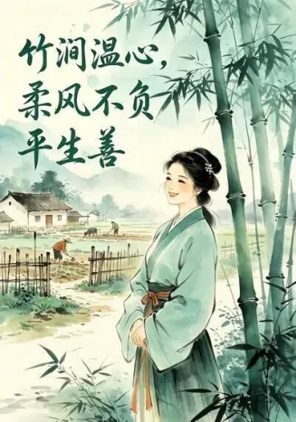 竹涧温心，柔风不负平生善