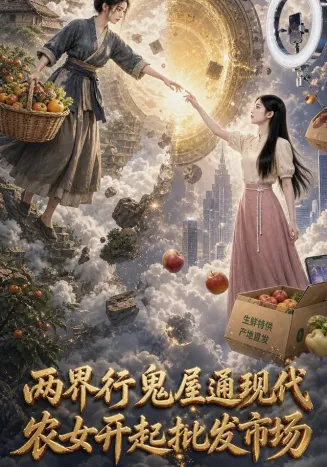 两界行鬼屋通现代，农女开起批发市场封面